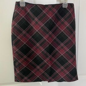 WHBM Tartan Plaid Pencil Skirt